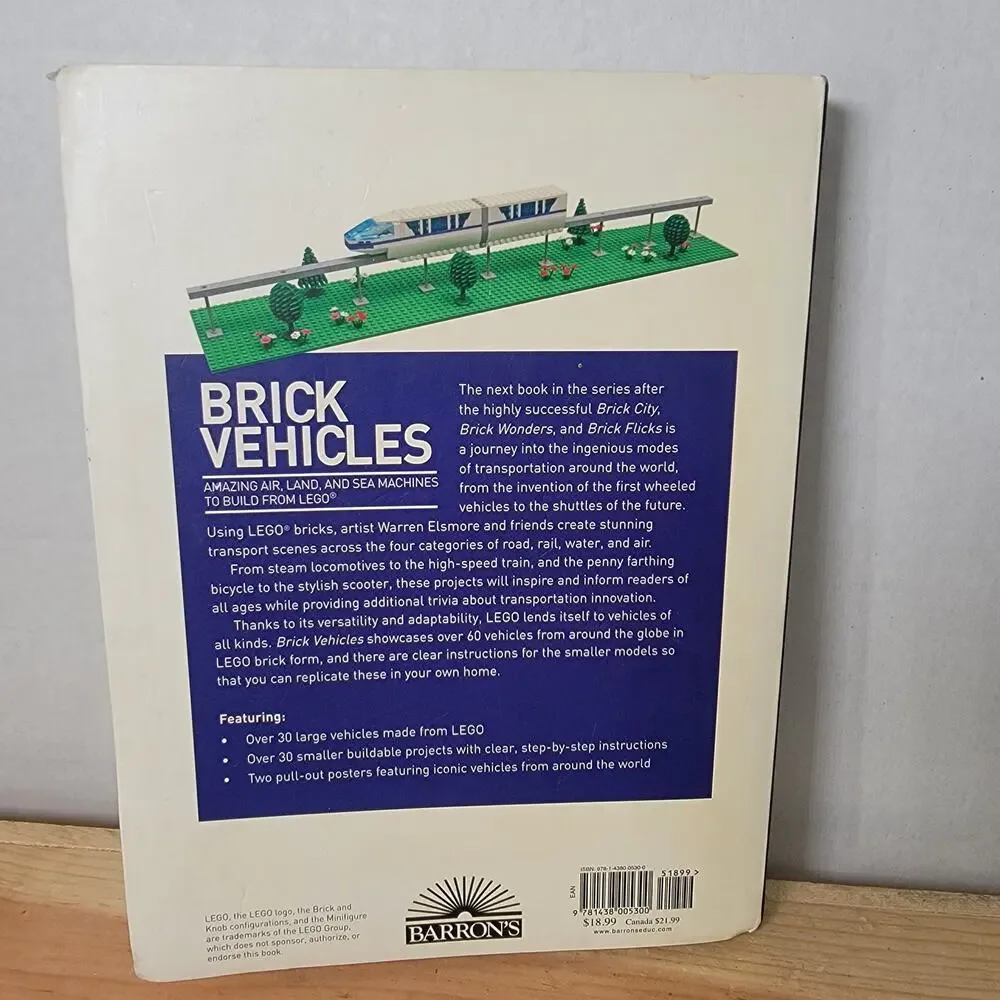BOOK Brick Vehicles by Warren Elsmore